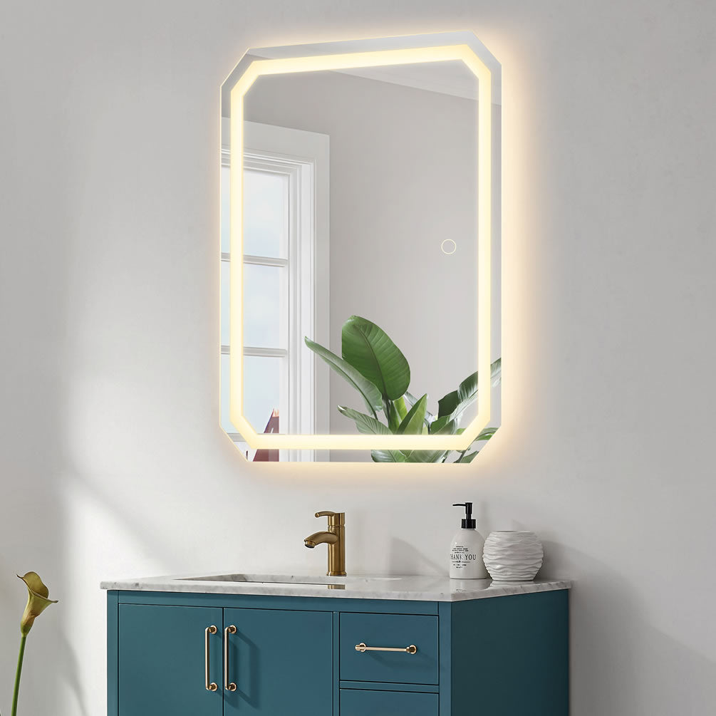 Durable materials used throughout including ground mirror edges and hanging Z-bars for hassle-free installation.