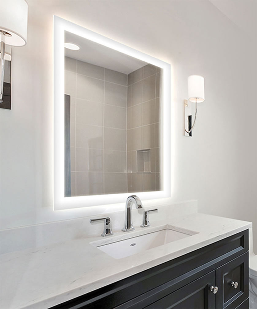 Prestige LED Mirror with Task Lighting & Glow - Cordova - Perfect Makeup Mirrors