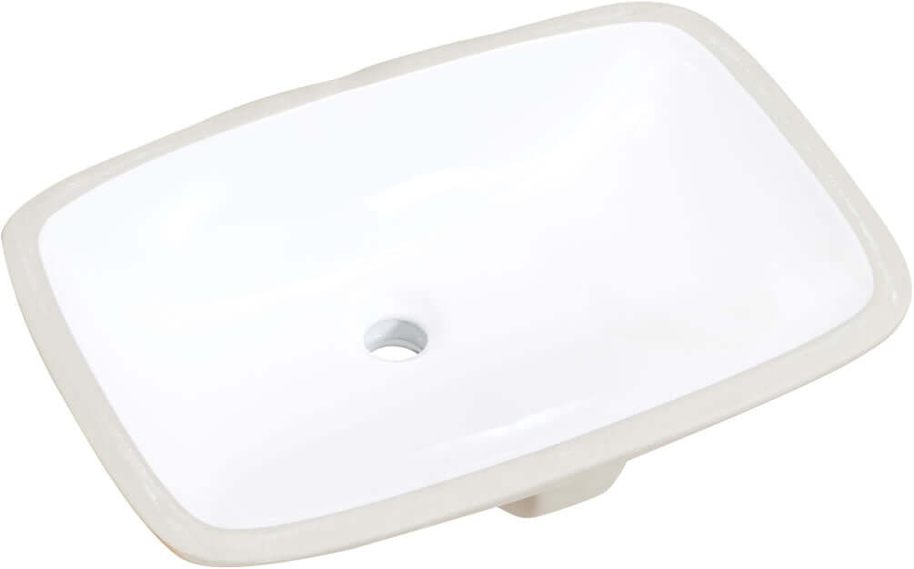 Altair Design Aegean 20" Rounded Rectangle White Finish Ceramic Undermount Sink