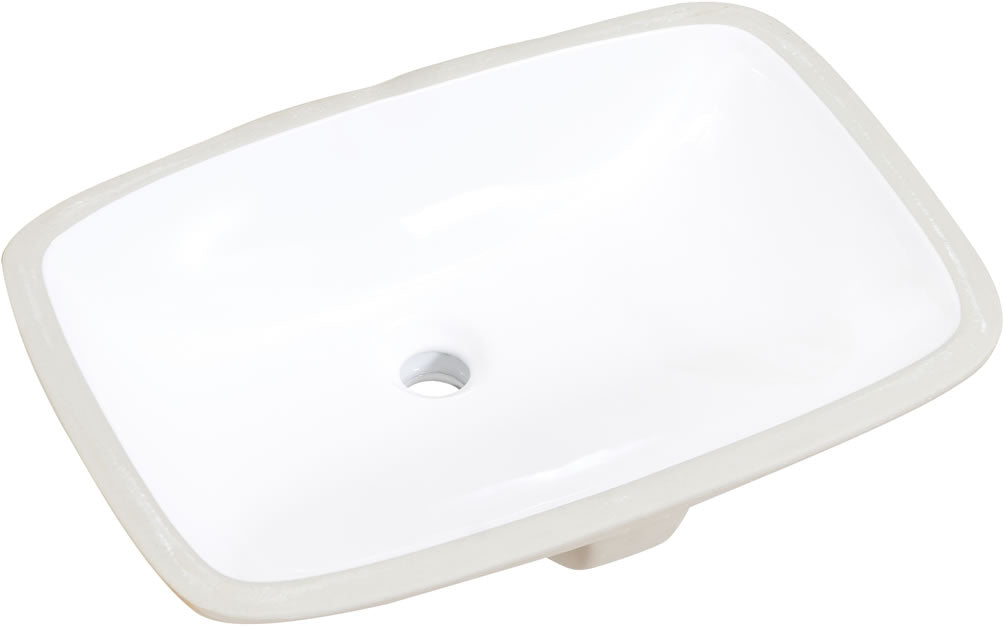 Aegean 20" Superellipse Rectangle White Finish Ceramic Undermount Sink - Altair Design - Perfect Makeup Mirrors