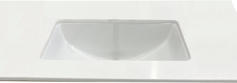 Altair Design Aegean 20" Rounded Rectangle White Finish Ceramic Undermount Sink