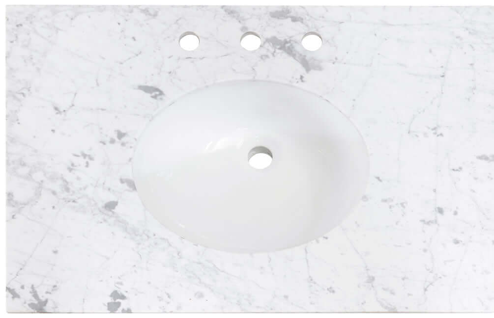 Altair Design Lily 18" x 15" Oval White Finish Ceramic Undermount Sink