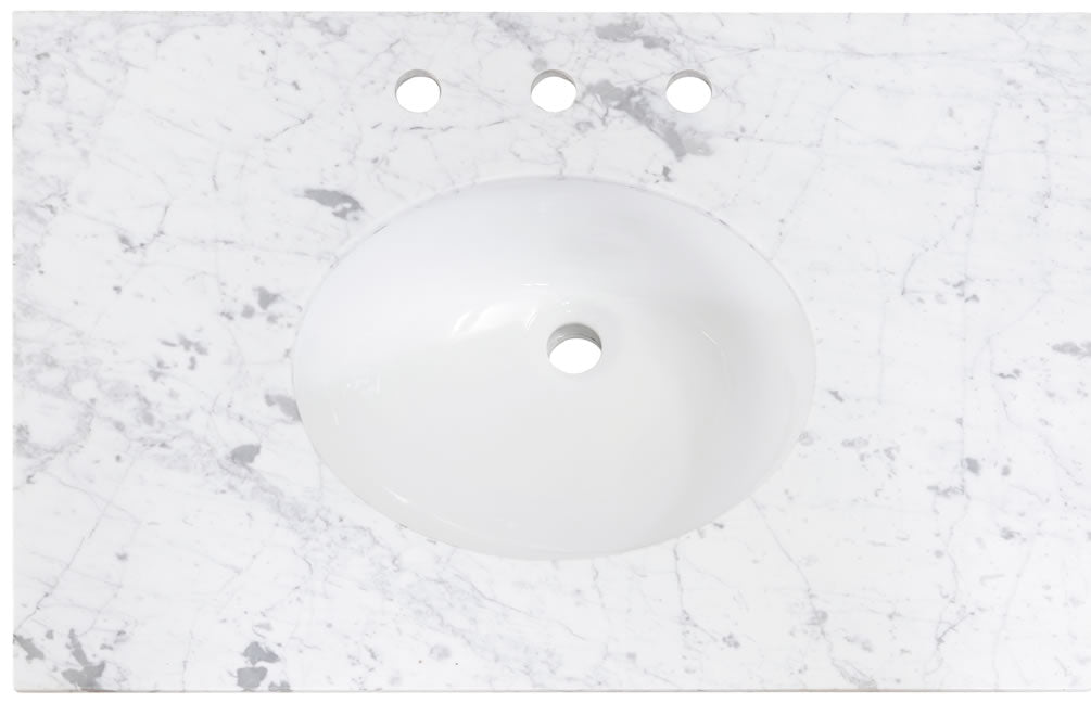 Lily 18" x 15" Oval White Finish Ceramic Undermount Sink - Altair Design - Perfect Makeup Mirrors