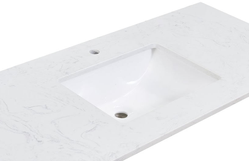 Pireas 20" Retegular White Finish Ceramic Undermount Sink - Altair Design - Perfect Makeup Mirrors