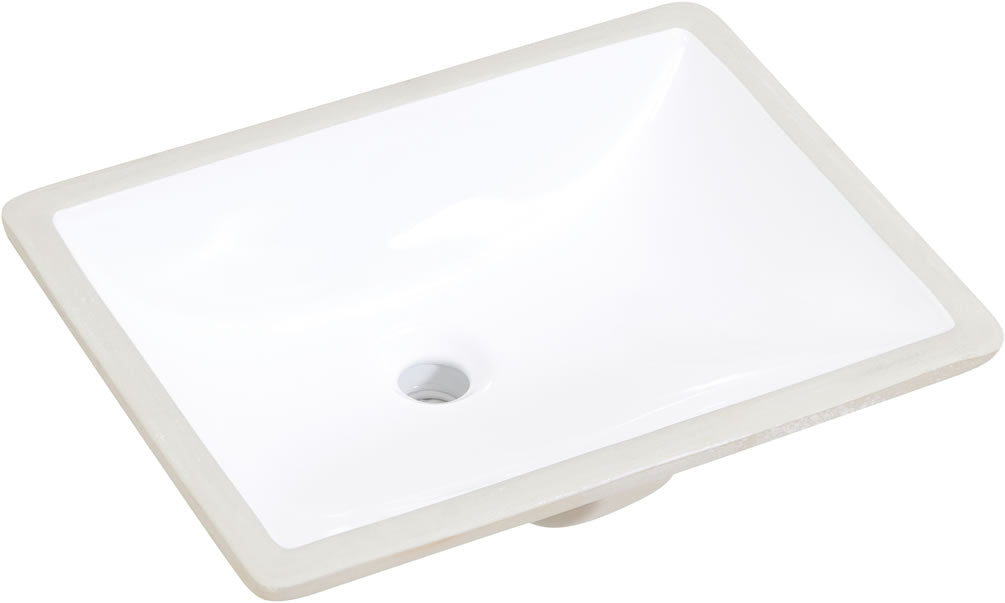 Altair Design Pireas 20" Retegular White Finish Ceramic Undermount Sink