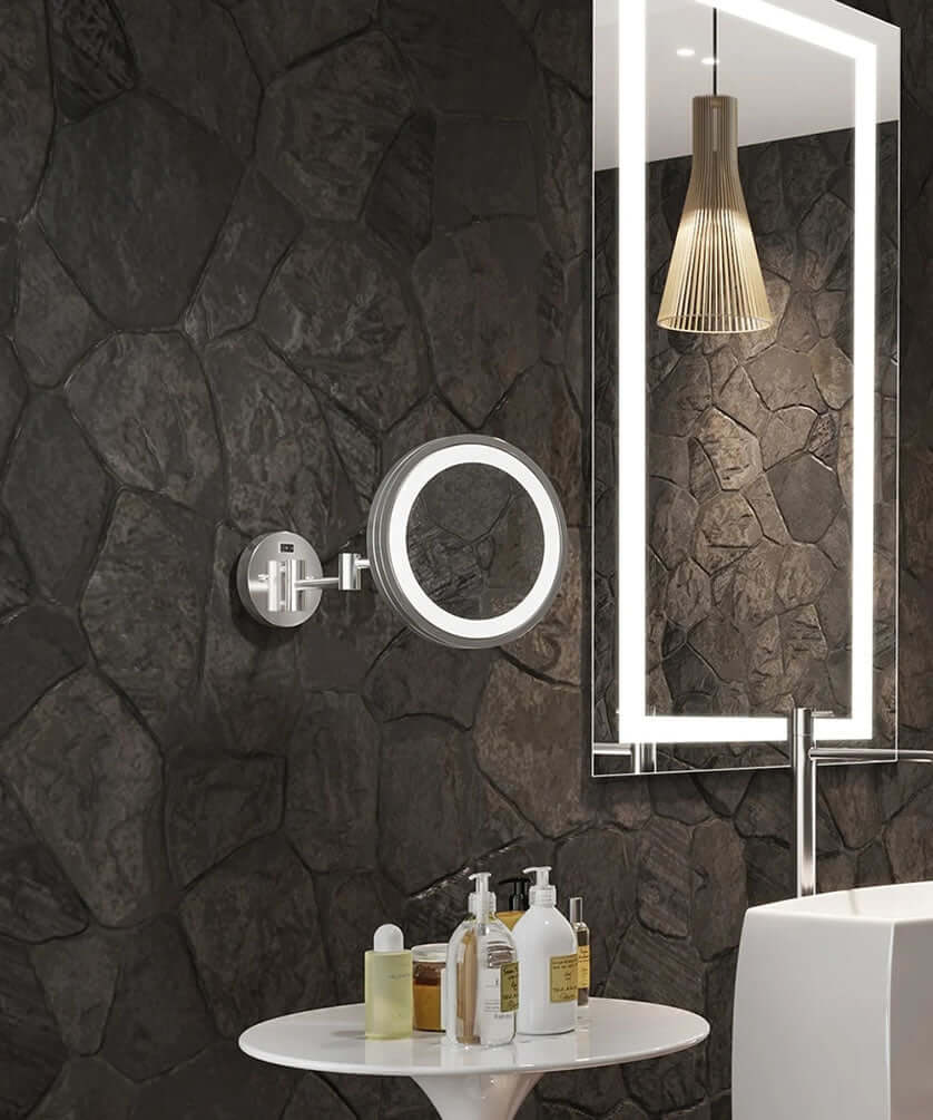 Electric Mirror compnay "Blush" Hardwired Makeup Mirror in Polished Stainless Steel