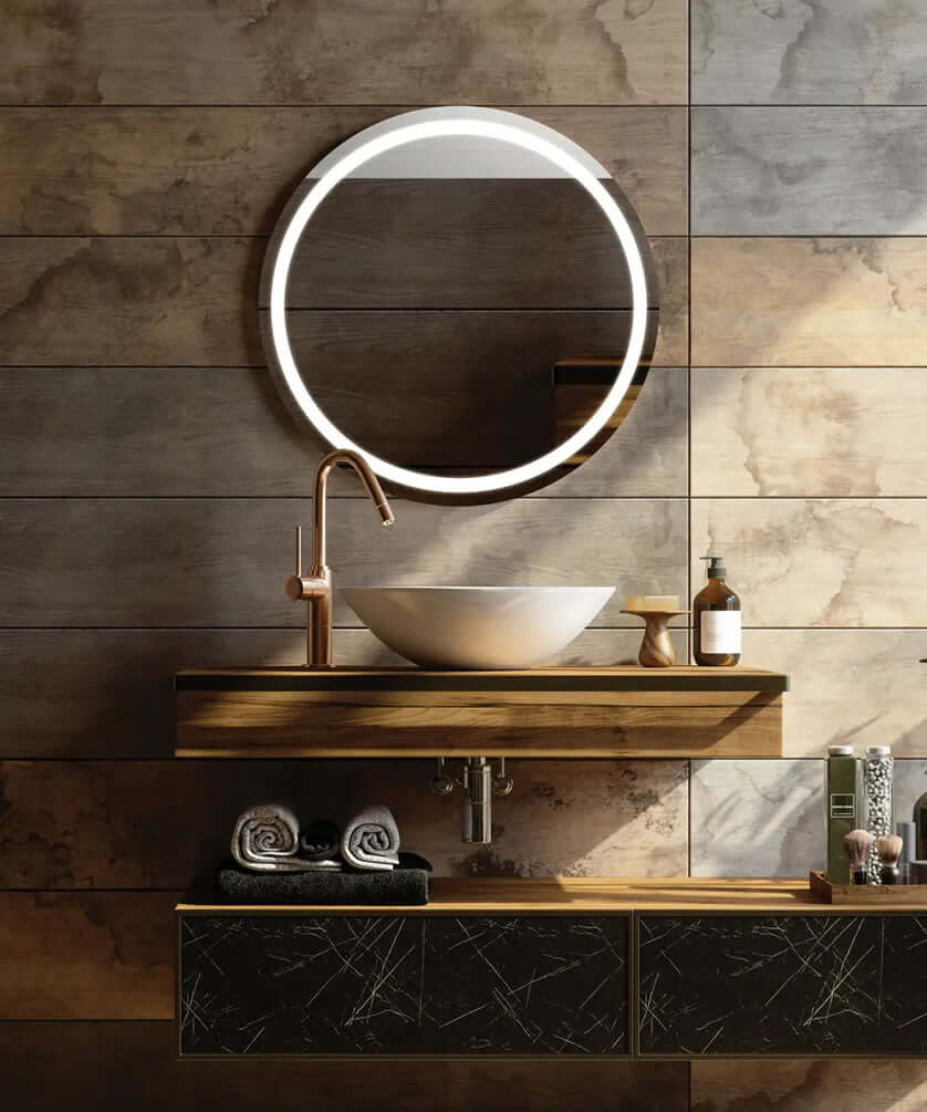 Electric Mirror Eternity + AVA Natural-Light LED Bathroom Mirror - 3 LED Dimmable Color Settings