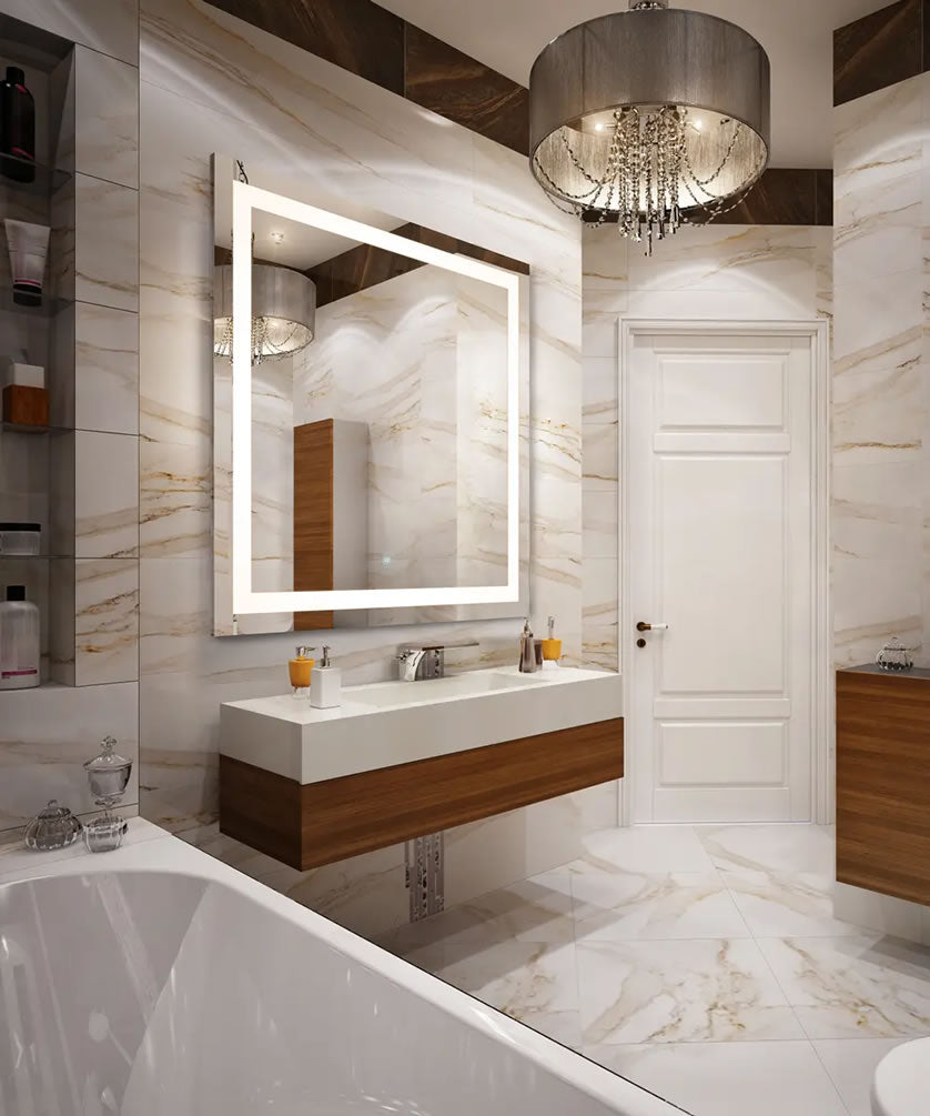 Electric Mirror Integrity LED Inset Frame Bathroom Mirror, 10 Sizes