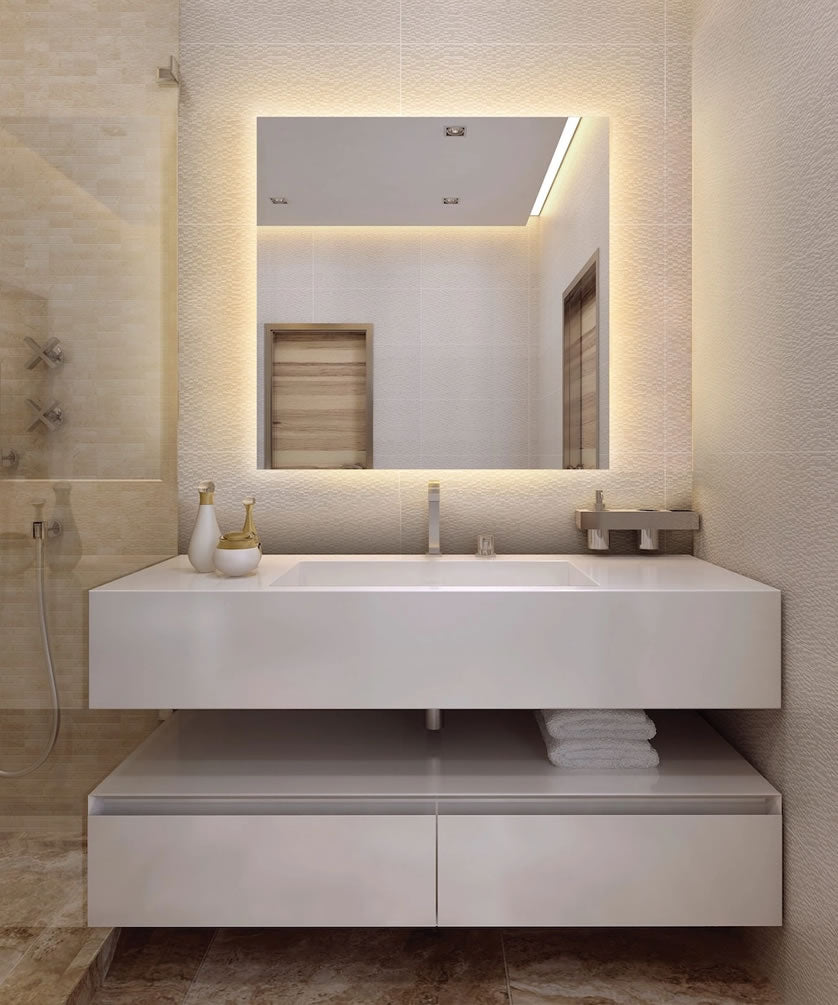 Serenity LED Backlit Mirror – 4 Sizes - Electric Mirror - Perfect Makeup Mirrors