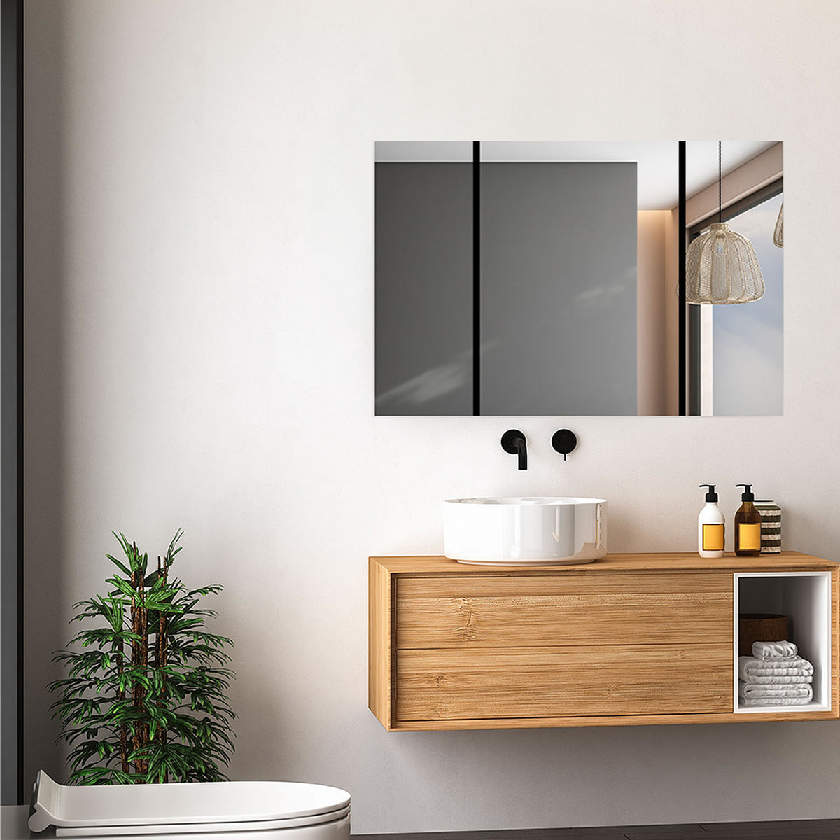 Royale 3-Door Medicine Cabinet 36", 40" or 48" Wide, 30" or 36" High - Aquadom - Perfect Makeup Mirrors