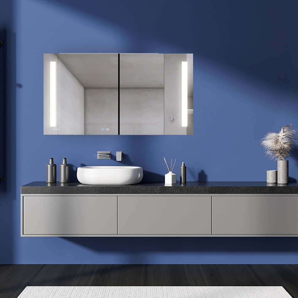 48" Wide in 30" or 36" Height - the Aquadom Signature Royale Medicine Cabinet with LED lighting and a plethora of features.