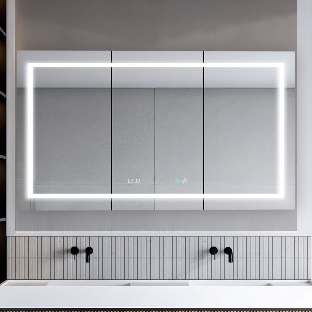 SIGNATURE Royale 3-Door LED Medicine Cabinet 48" or 60" Wide, 30" or 36" High - Aquadom - Perfect Makeup Mirrors