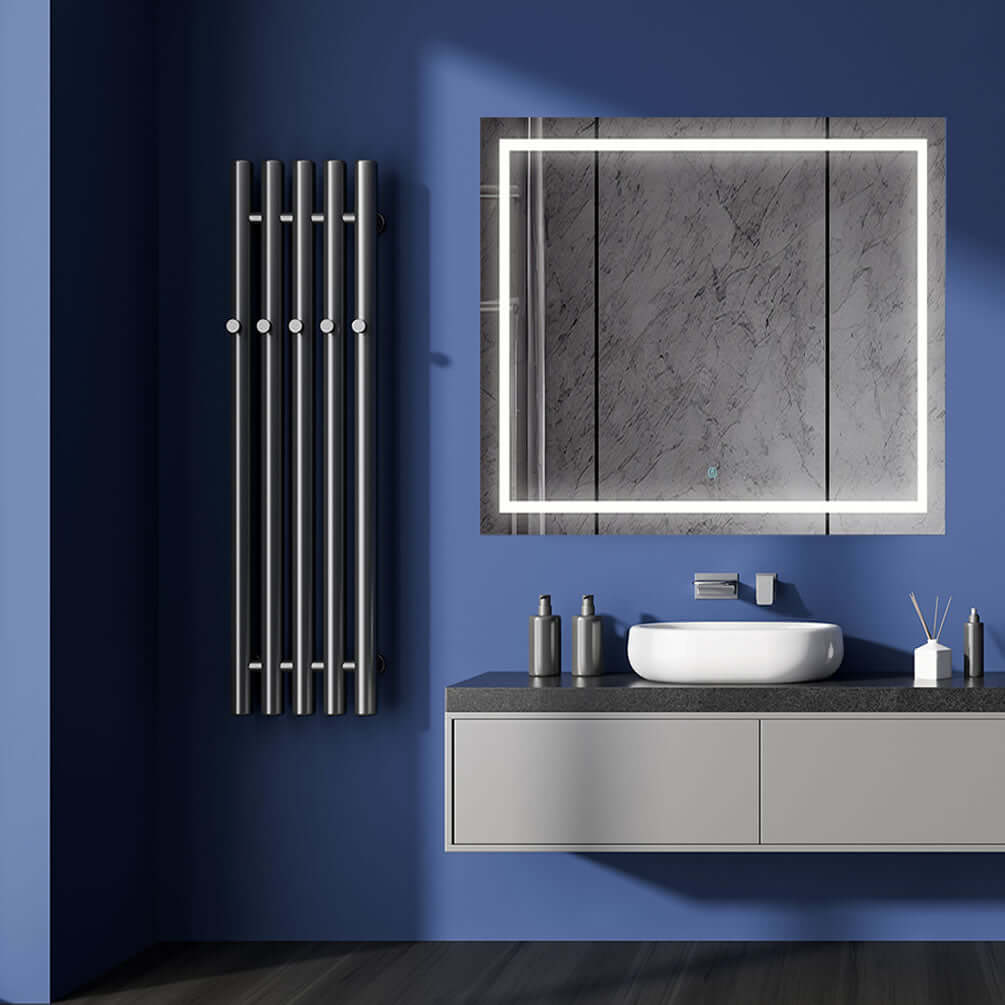 40" Wide x 36" High Royale Plus by Aquadom has inside, a 3x makeup mirror that's LED lighted, height adjustable, and if necessary it can be detached.