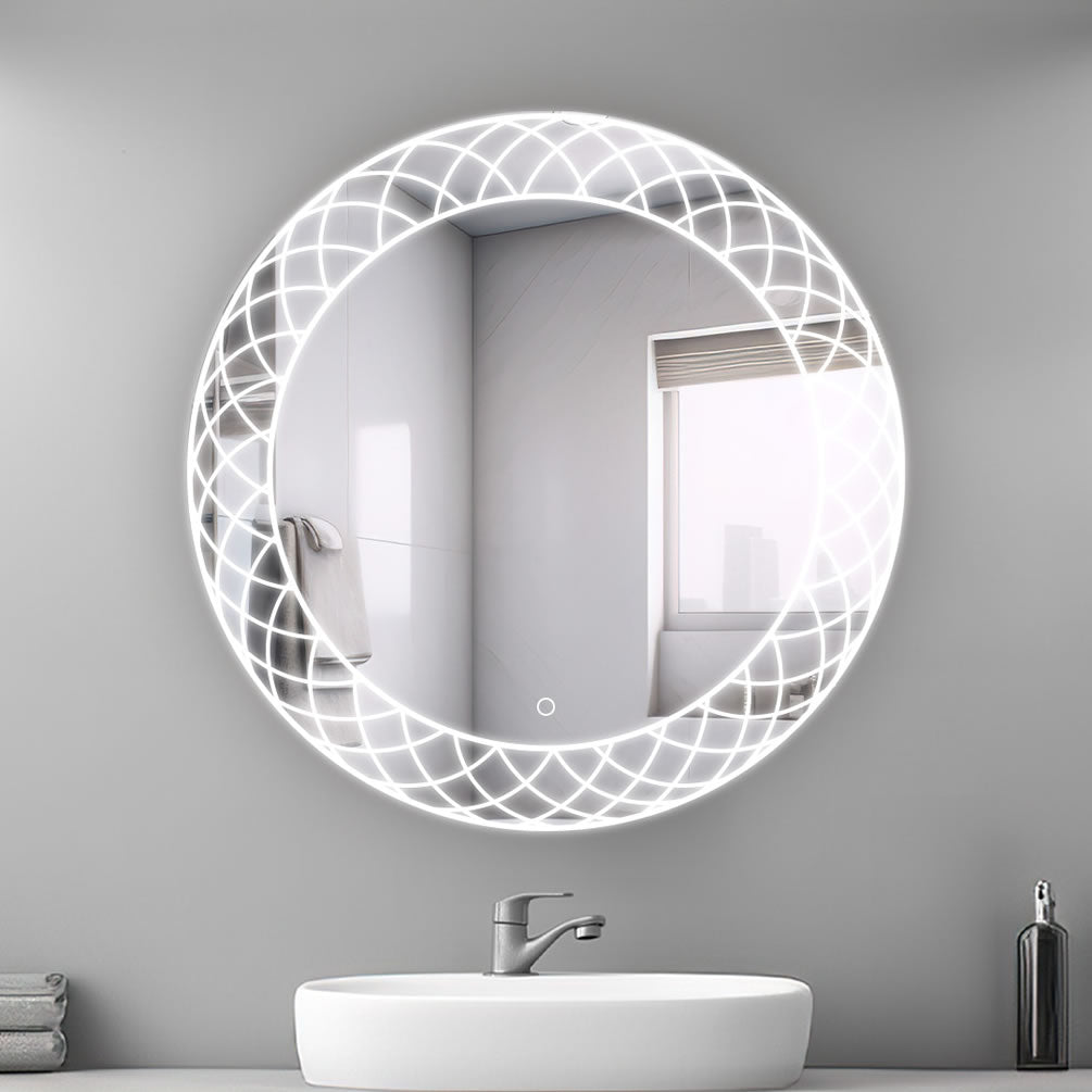 24" "Frost" LED Vanity Mirror is perfect for smaller spaces. Or use two - one over each sink in a "his and hers" bathroom setup.