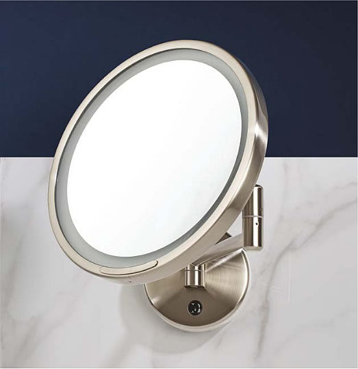 The Hardwired Intemporel - the overall best-selling Miroir Brot makeup Mirror, shown here in Matte Nickel