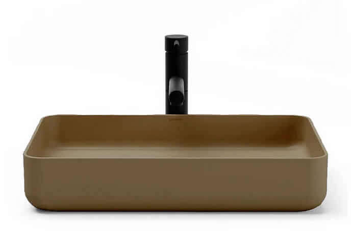FLADD 05 Rectangular Concrete Sink – 15 Colors - Konkretus - Perfect Makeup Mirrors