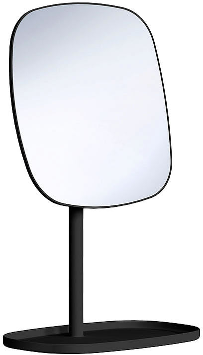 Free-Standing Makeup Mirror with Jewelry Tray - Black, Green, or White