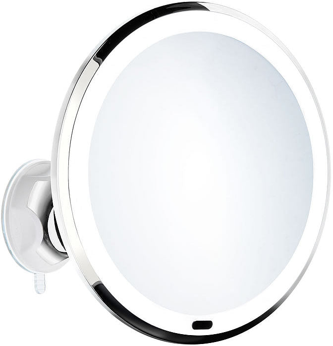 Suction-Cup LED Makeup Mirror in Black or Chrome - Beslagsboden