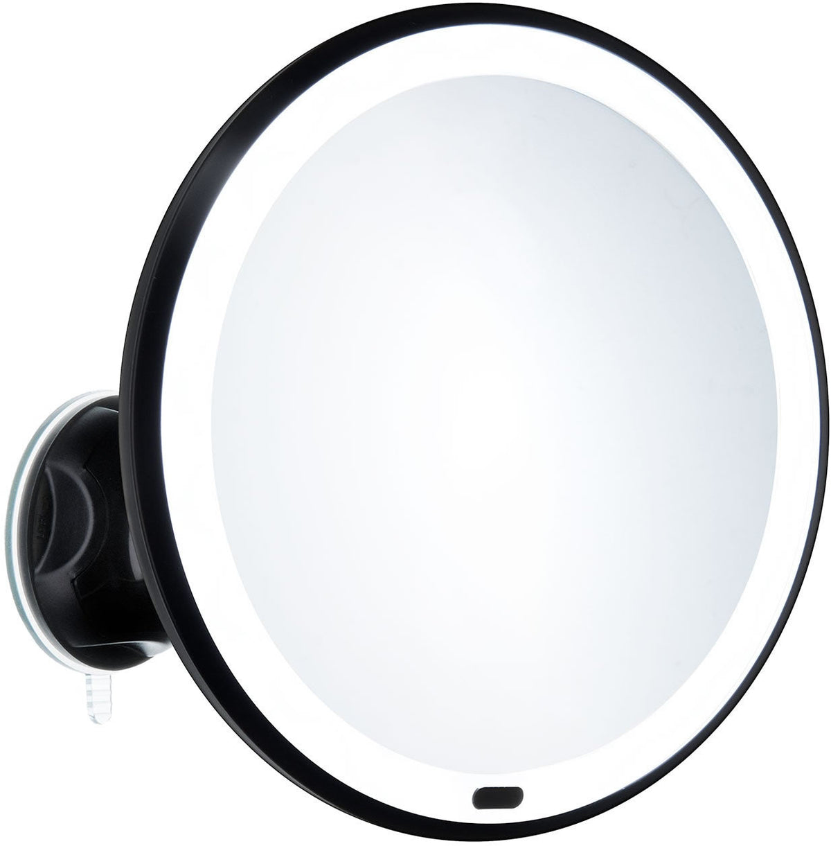 Suction-Cup LED Makeup Mirror in Black or Chrome - Beslagsboden
