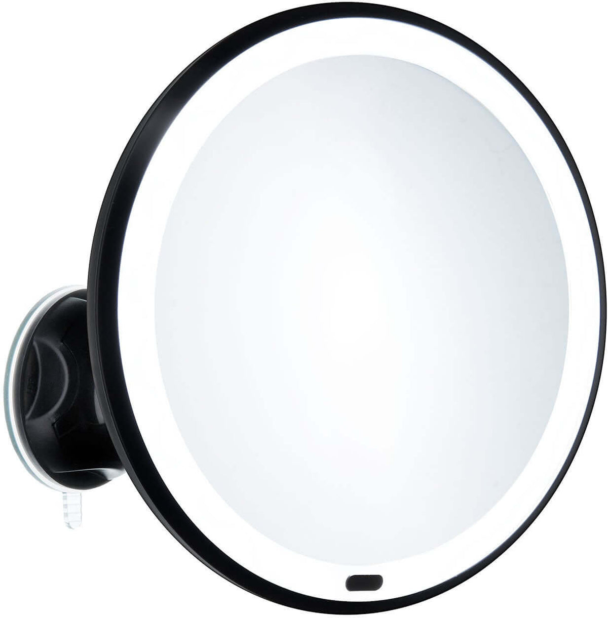 Suction-Cup LED Makeup Mirror in Black or Chrome - Beslagsboden - Perfect Makeup Mirrors