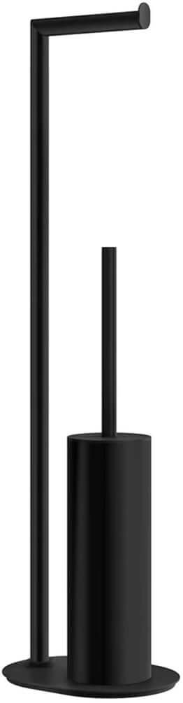 Free Standing Toilet Paper Holder with Toilet Brush - Stainless Steel or Matte Black - SMEDBO - Perfect Makeup Mirrors