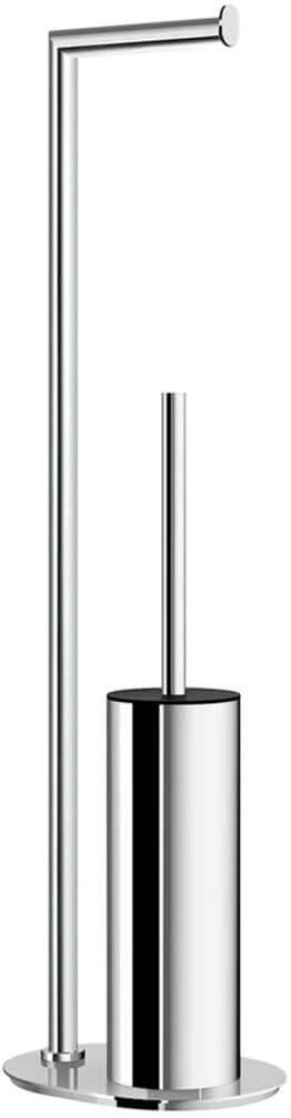 Free Standing Toilet Paper Holder with Toilet Brush - Stainless Steel or Matte Black - SMEDBO - Perfect Makeup Mirrors