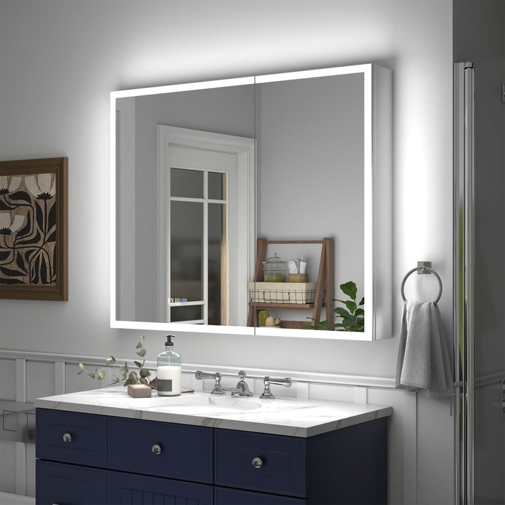40" Reluma LED Medicine Cabinet 30", or 32" High, Recessed or Surface Mount – Mirror Luxe