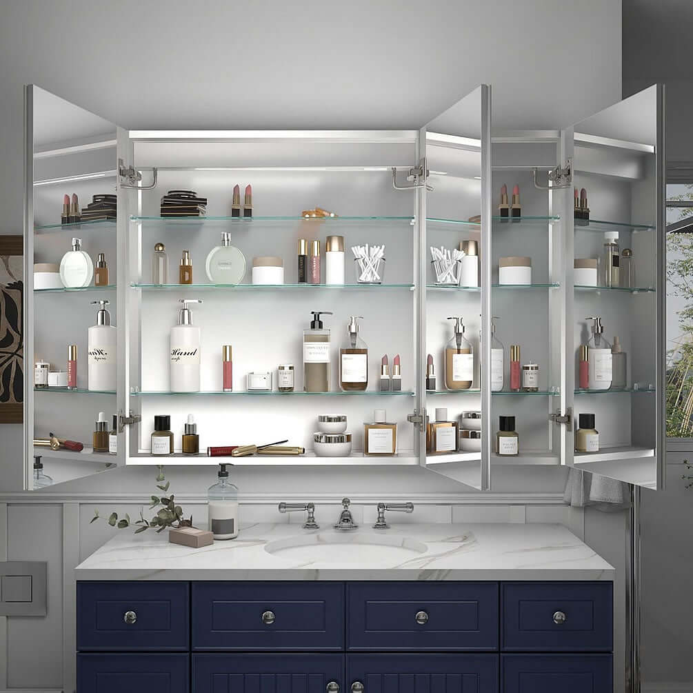 48" Reluma LED Medicine Cabinet 30", or 36" High, Recessed or Surface Mount – Mirror Luxe