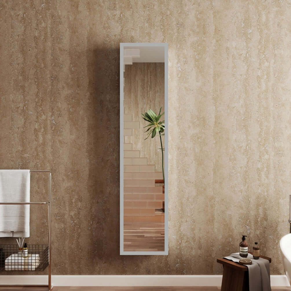 16-1/8" Wide Cabinet/Wardrobe Mirror, lights off.