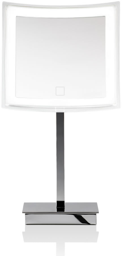 BS 83 TOUCH Battery Operated 5x Free-Standing LED Makeup Mirror with Lights, Chrome by Decor Walther