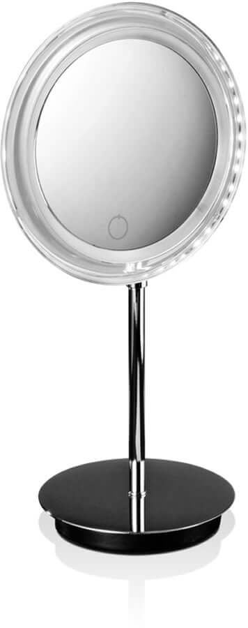 BS 15 TOUCH Battery Operated 5x Free-Standing LED Makeup Mirror with Lights, Chrome by Decor Walther