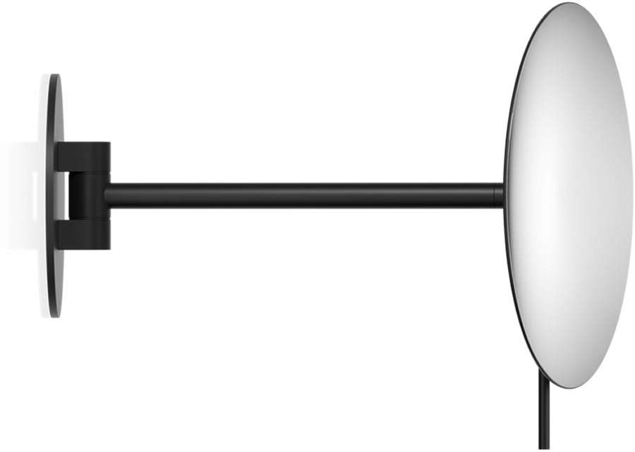 SPT 72 Wall-Mounted 5x Makeup Mirror in Chrome, Black, or White by Decor Walther