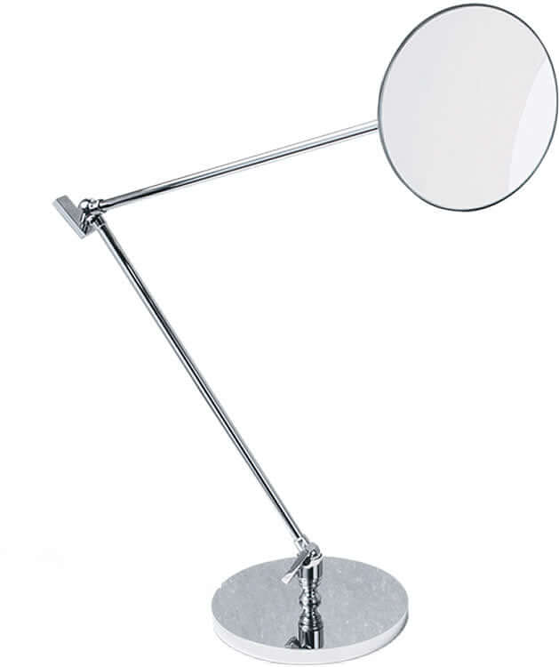 SPT 70 Extra-Tall Adjustable Height 5x Makeup Mirror, Chrome or Matte by Decor Walther