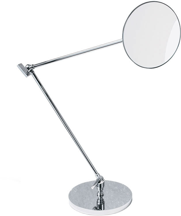 SPT 70 Extra-Tall Adjustable Height 5x Makeup Mirror, Chrome or Matte by Decor Walther