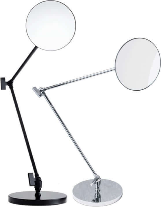 SPT 70 Extra-Tall Adjustable Height 5x Makeup Mirror, Chrome or Matte by Decor Walther