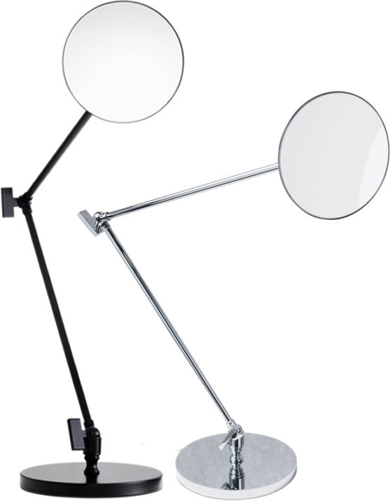 SPT 70 Extra-Tall Adjustable Height 5x Makeup Mirror, Chrome or Matte by Decor Walther