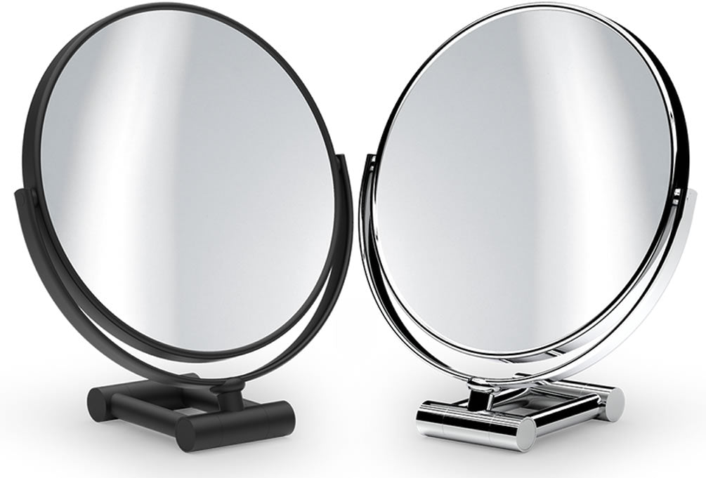 SPT 50 by Decor Walther. Select 5x, 7x, or 10x - all reverse to 1x. Matte Black or Polished Chrome
