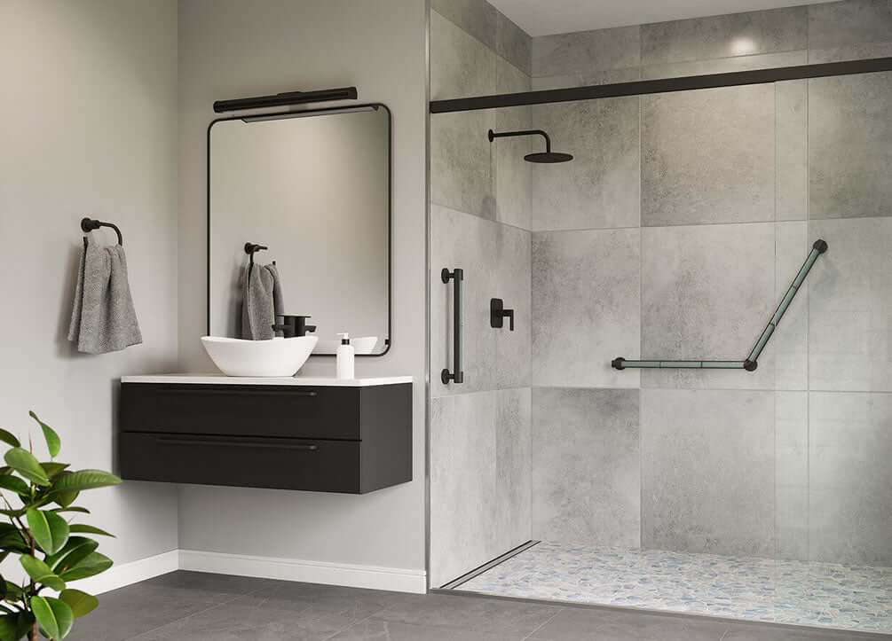 Vibe 30° Designer ADA Grab Bar – 16" or 24" - Life Valet