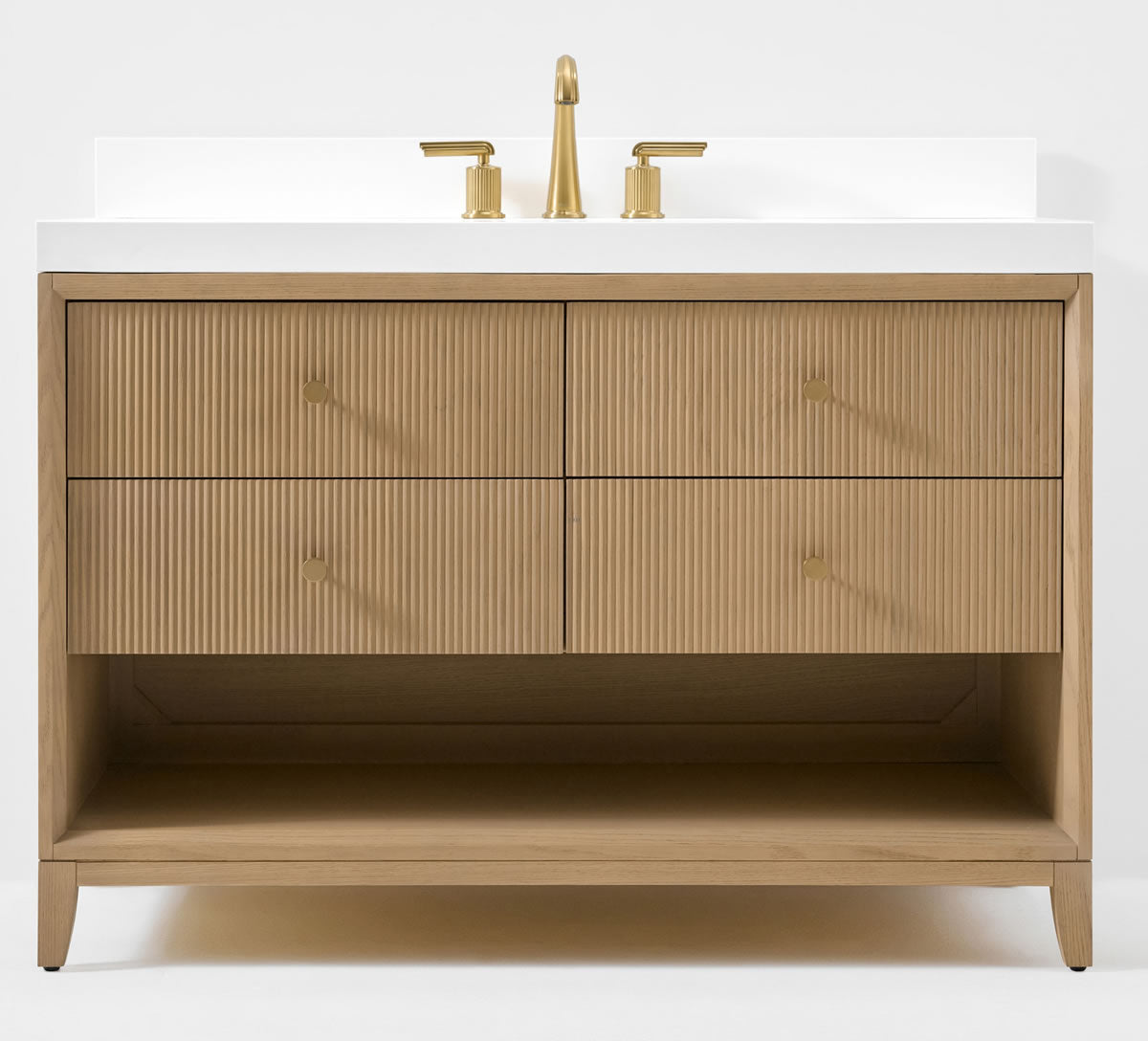 Momo 48" Solid Wood Vanity Set Finished in American Oak or Black Oak by Ancerre Designs $2069.00 Perfect Makeup Mirrors