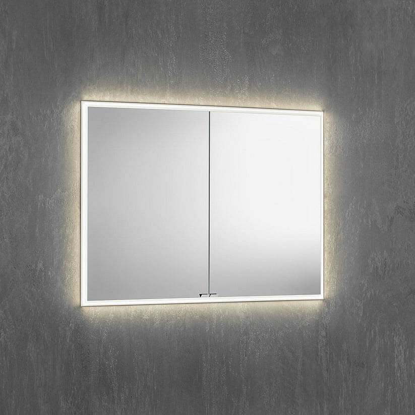 Sidler Quadro LED 2-Door Medicine Cabinet 47" Widths - Perfect Makeup Mirrors