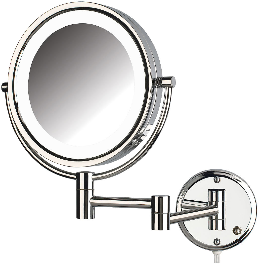8X/1X LED Reversible Hardwired Makeup Mirror - Jerdon Style
