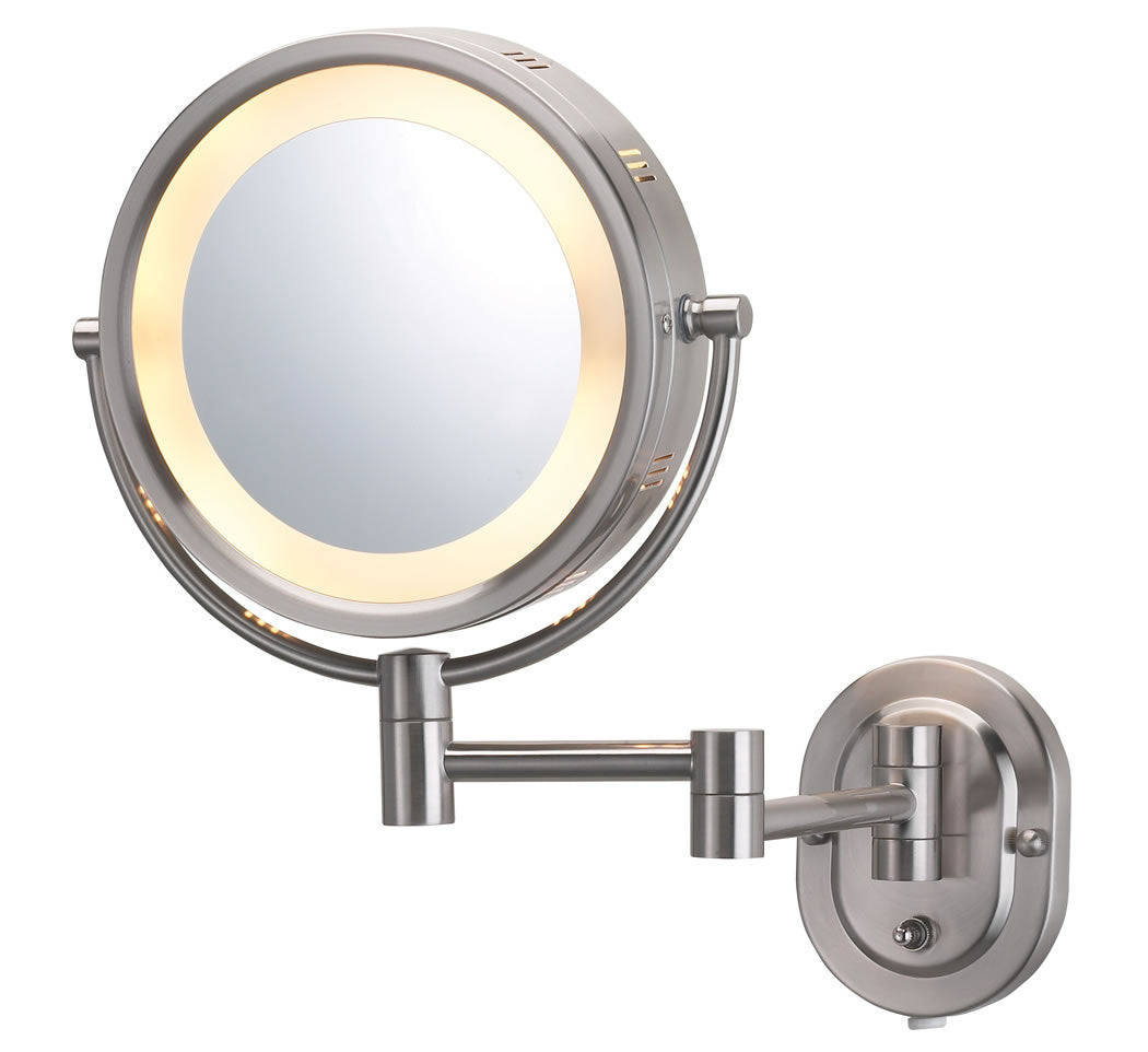 Plug-In Reversible Mirror 5X/1X – 3 Finishes - Jerdon Style - Perfect Makeup Mirrors