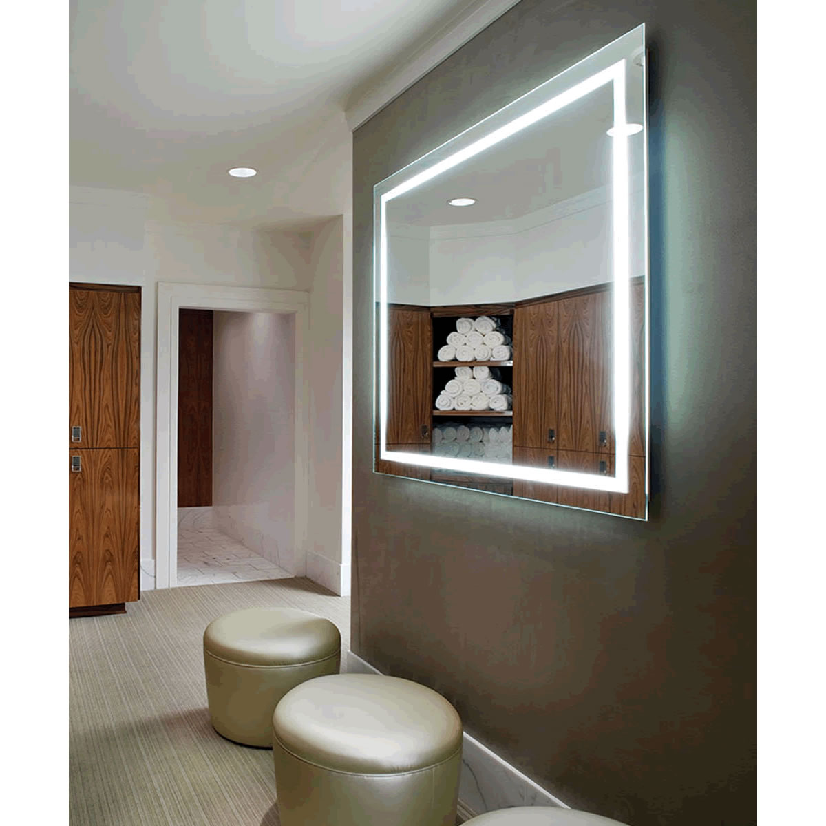 Electric Mirror Integrity+AVA Adjustable Color LED Bathroom Mirror with LED Border, 10 Sizes