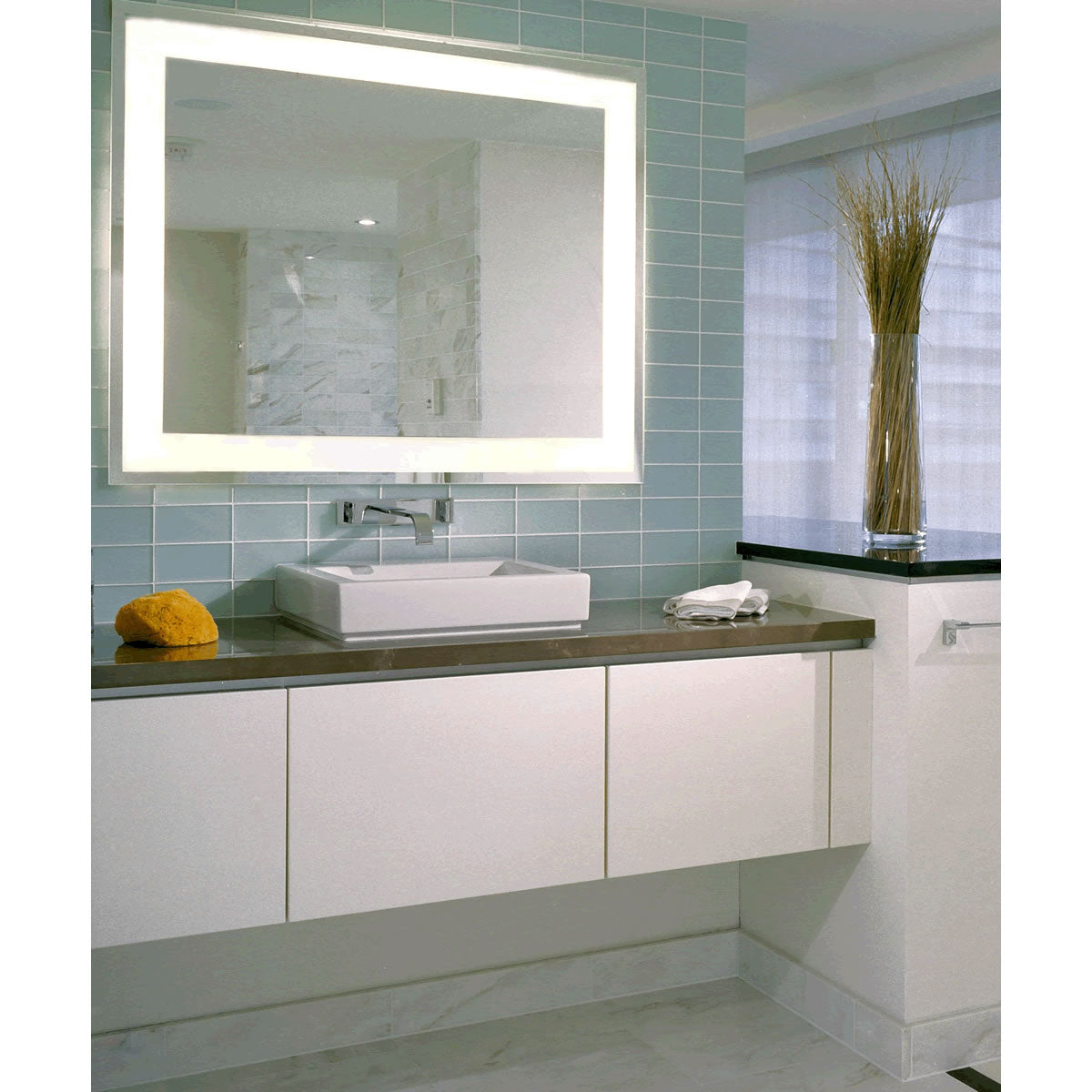 Electric Mirror Integrity+AVA Adjustable Color LED Bathroom Mirror with LED Border, 10 Sizes