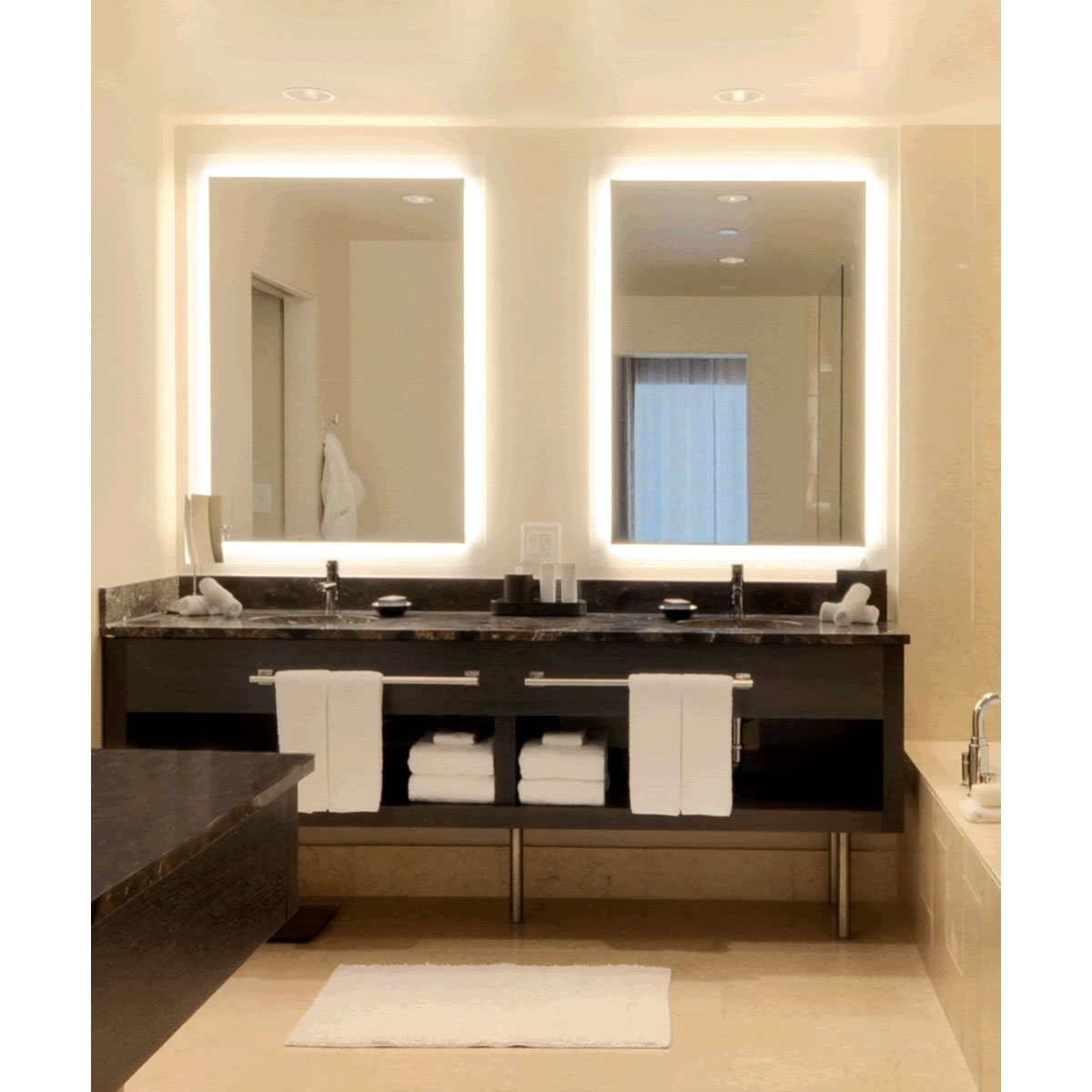 Electric Mirror Silhouette LED Bathroom Mirror Appears Free Floating - 8 Sizes
