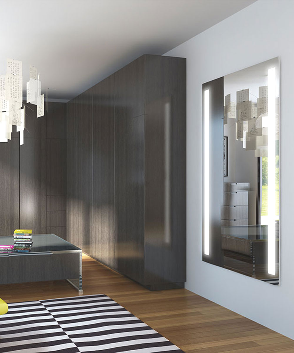 Fusion Wardrobe + AVA LED Mirror - Electric Mirror - Perfect Makeup Mirrors