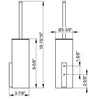 Keuco Edition 400 Wall Mounted Toilet Brush Set, in 3 Finish Options with Crystal Receptacle