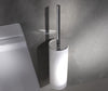 Keuco Edition 400 Wall Mounted Toilet Brush Set, in 3 Finish Options with Crystal Receptacle