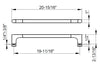 Keuco Edition 400 Shower Door Handle - 15-3/4" - Use as a Towel Bar