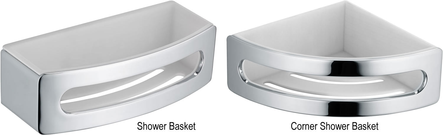Keuco Elegance Shower Basket Shelves - Straight and Corner